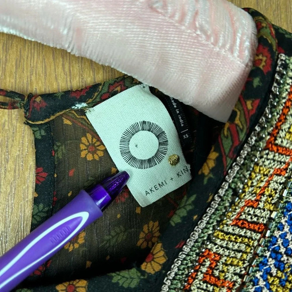 Anthropologie Akemi + Kin Munro Beaded Floral Dress - Picture 6 of 6